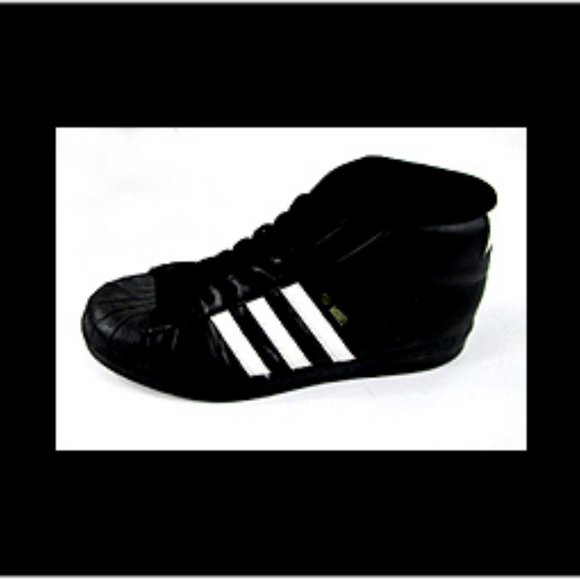 New Men\'s Adidas Originals Superstar Pro Model Athletic Leather Shoes Black/Gold main image 6
